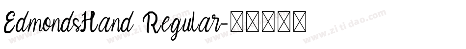EdmondsHand Regular字体转换